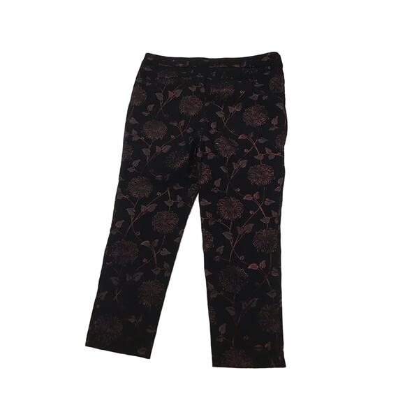Chicos Black and Floral women's pants 3R (16 regular) - Picture 2 of 5